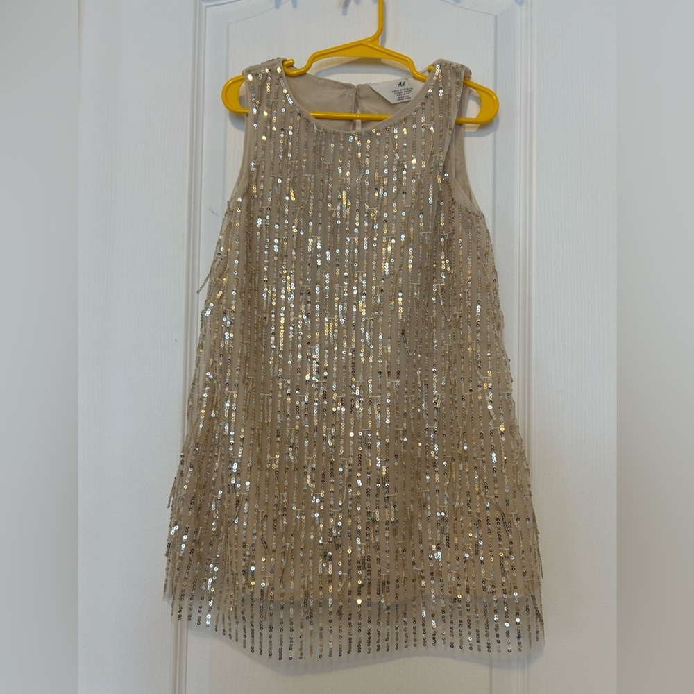 H&M Gold Sequin Kids Formal Dress